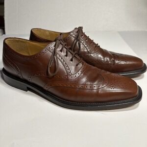 Mezlan Spain Men's size 11M Brown Leather Wingtip Oxfords Dress Shoes 32846